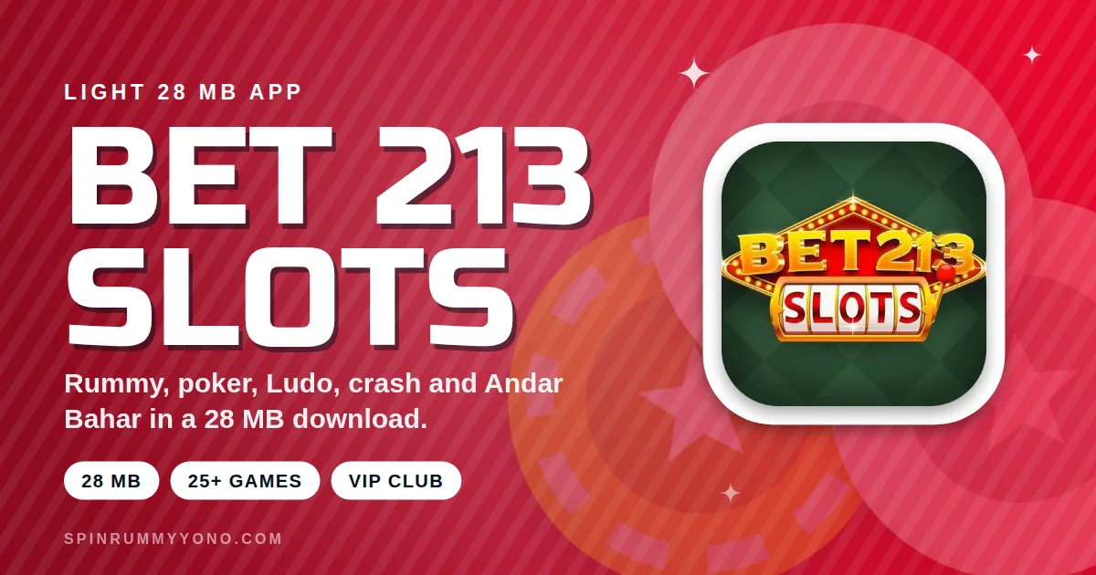 Bet 213 Slots app banner