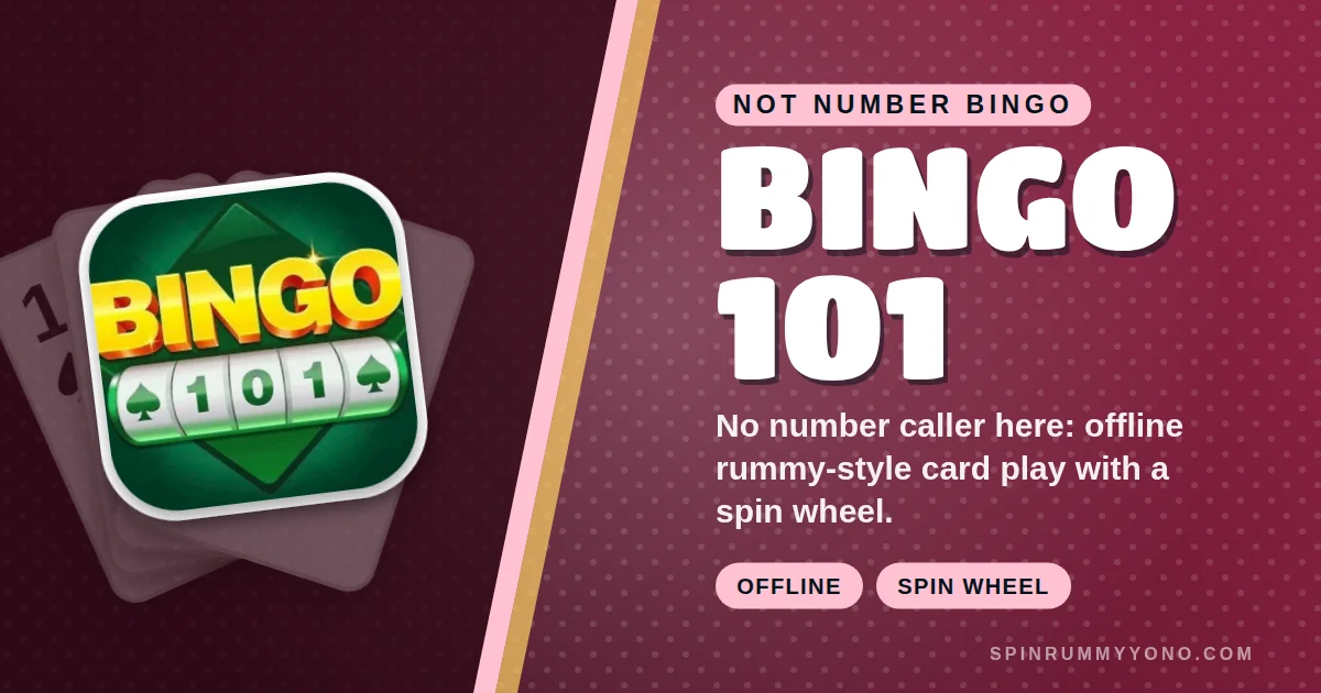 Bingo 101 app banner