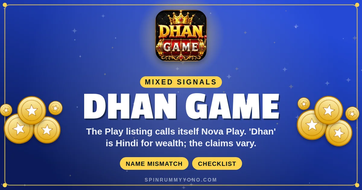 Dhan Game app banner