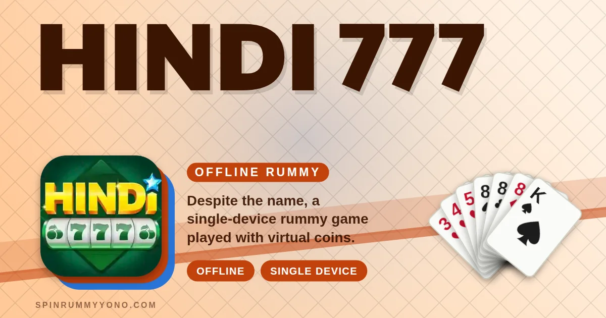 Hindi 777 app banner