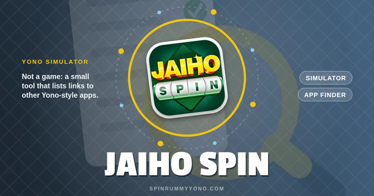 Jaiho Spin app banner