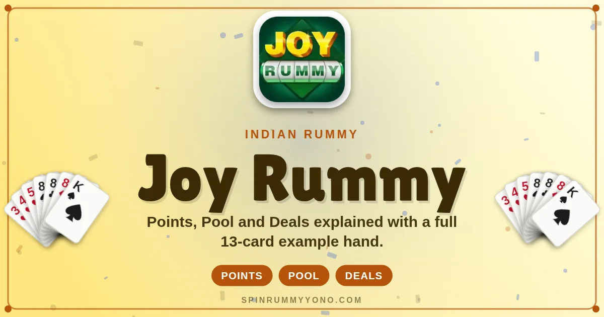 Joy Rummy app banner