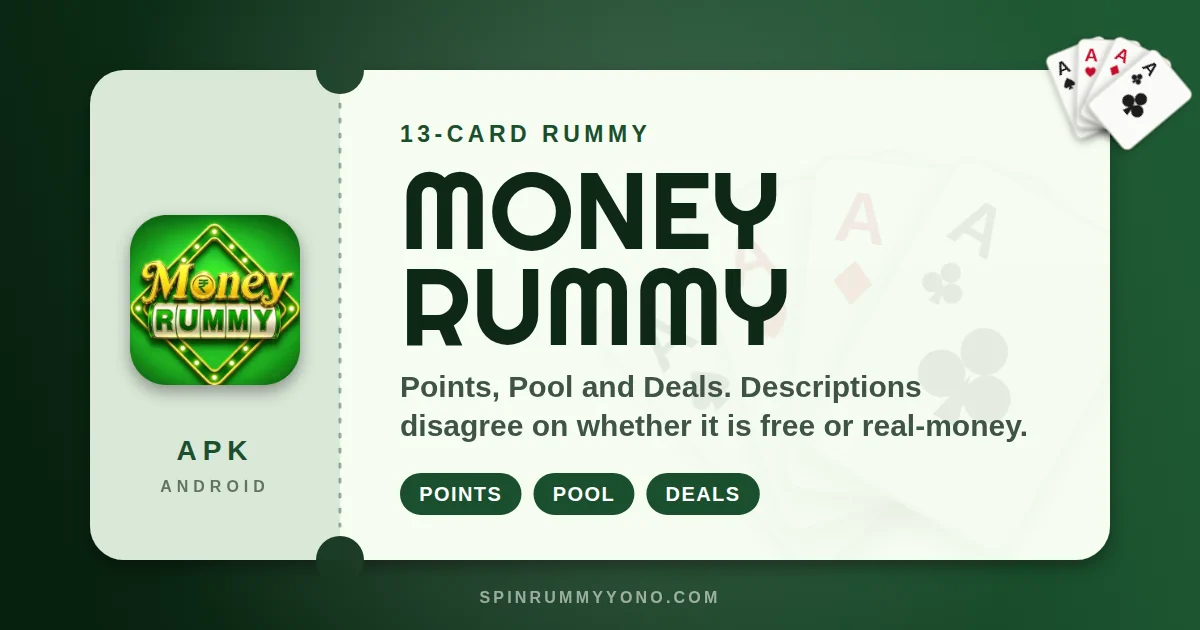 Money Rummy app banner