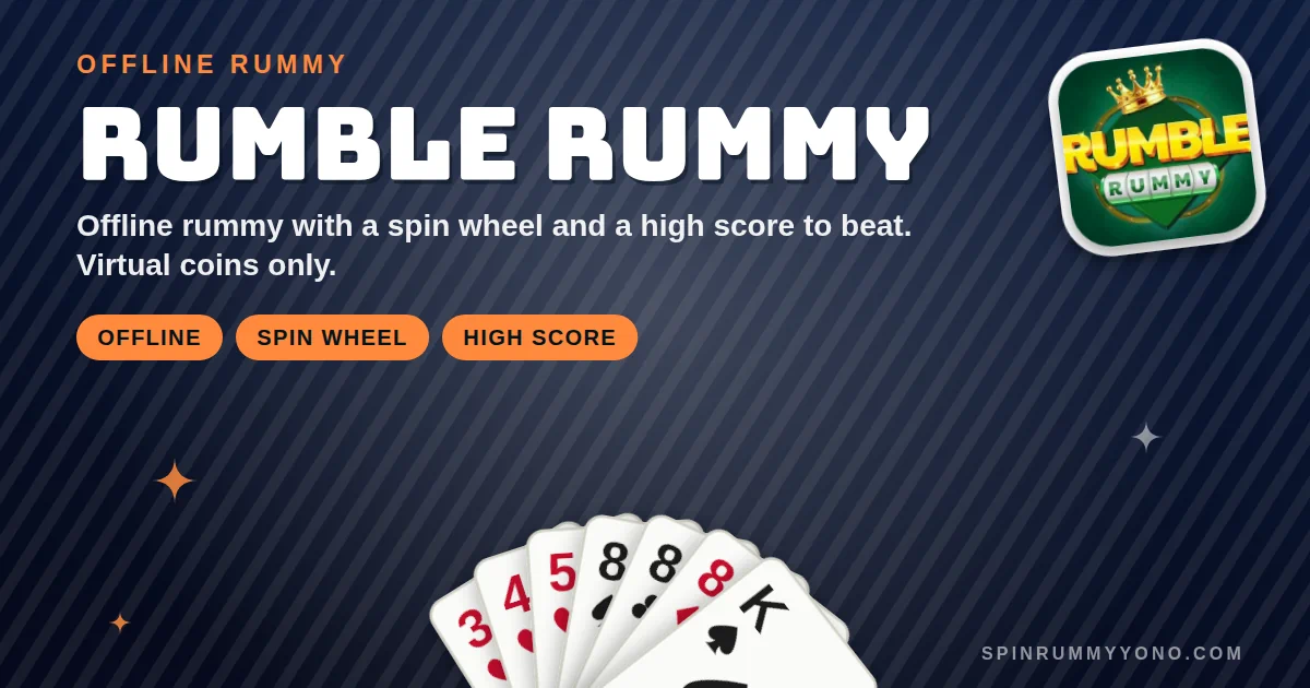 Rumble Rummy app banner