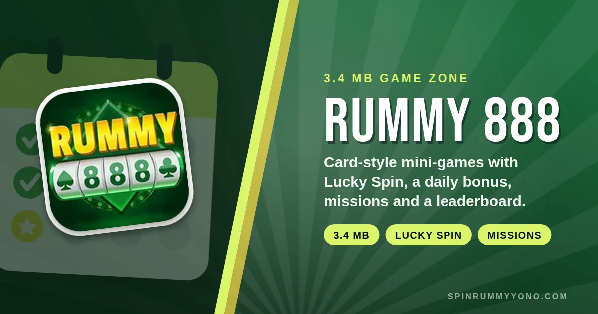 Rummy 888 app banner