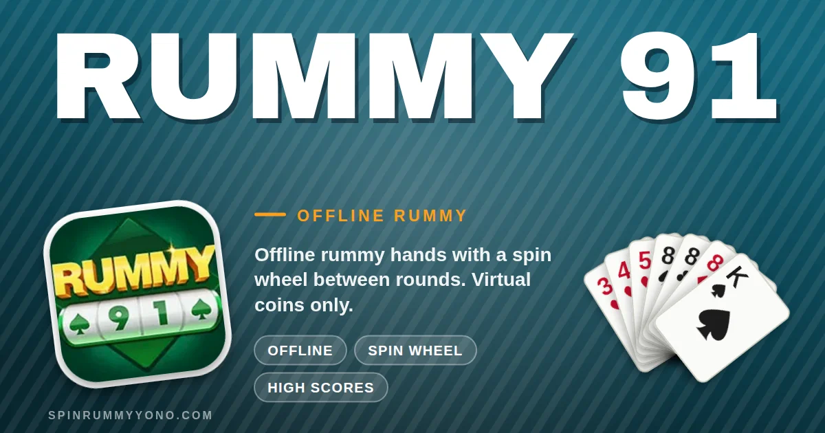 Rummy 91 app banner